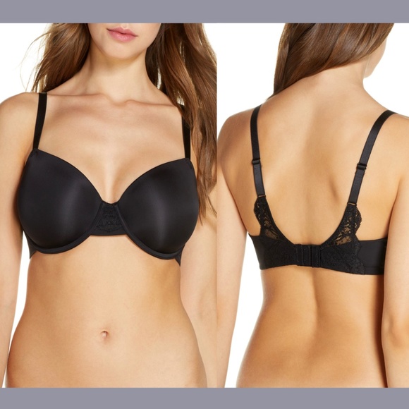 NWT Wacoal [ 32DD‎ US ] Lace Impression Underwire Contour Bra in Black - Picture 1 of 12